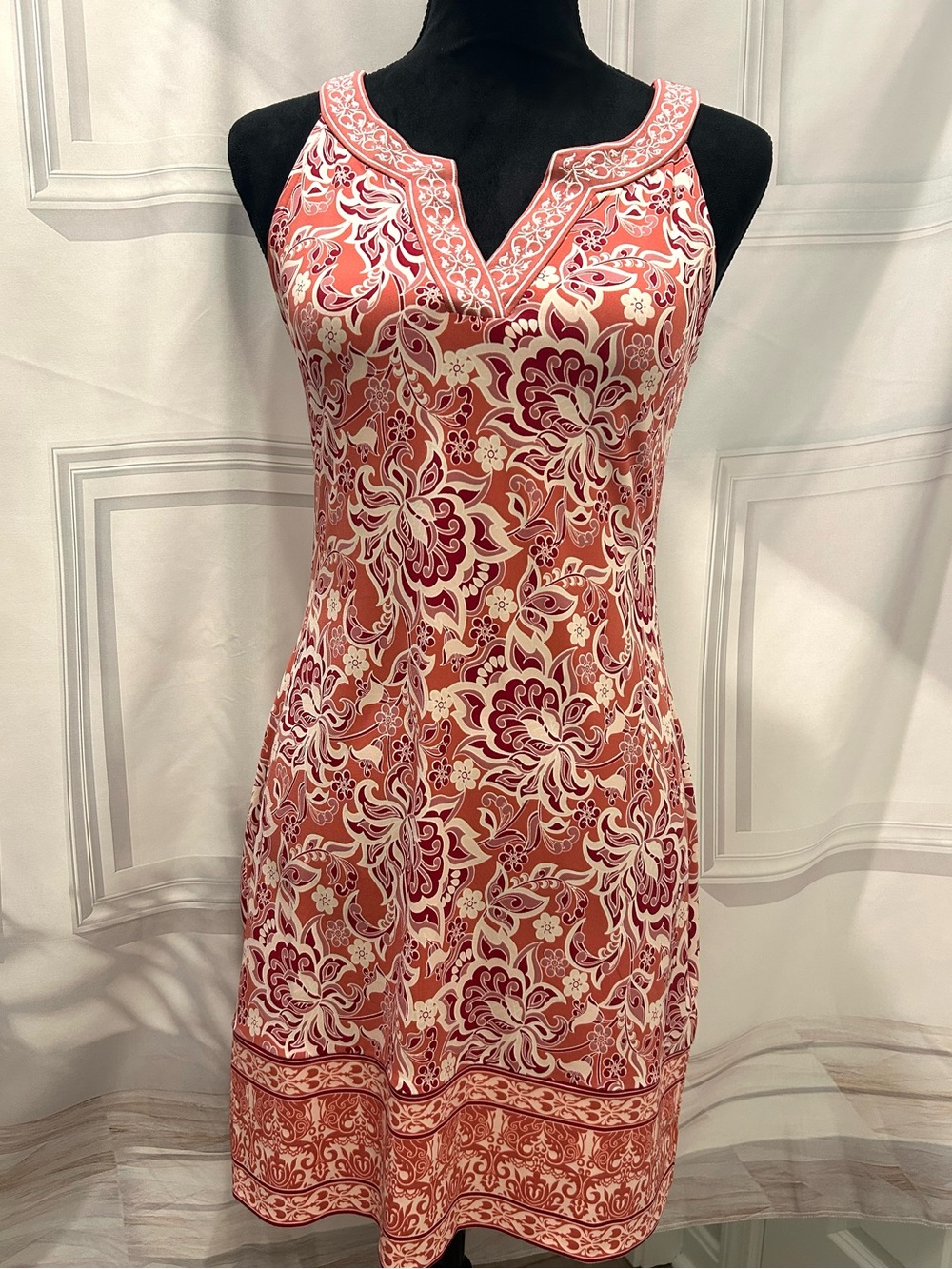 NWT Magnolia Grace Embroidered Trim Alhambra Women’s Knit Dress XSP